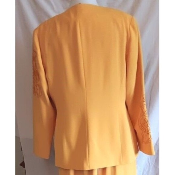 Vtg Donna Vinci Couture Suit 3 Pc Long Skirt 18 Evening Church Gold New w/Tags - Picture 6 of 16